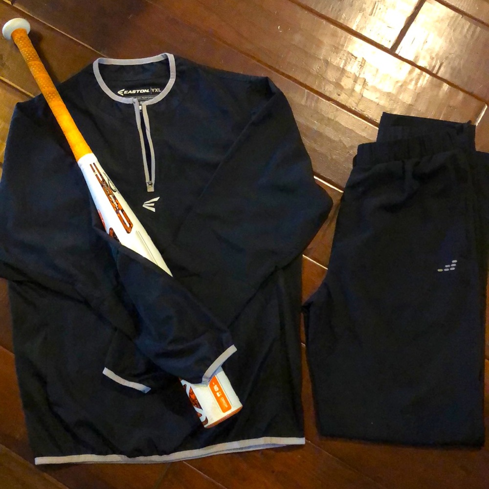 Easton Youth XL Windbreaker Jacket and BCG pants